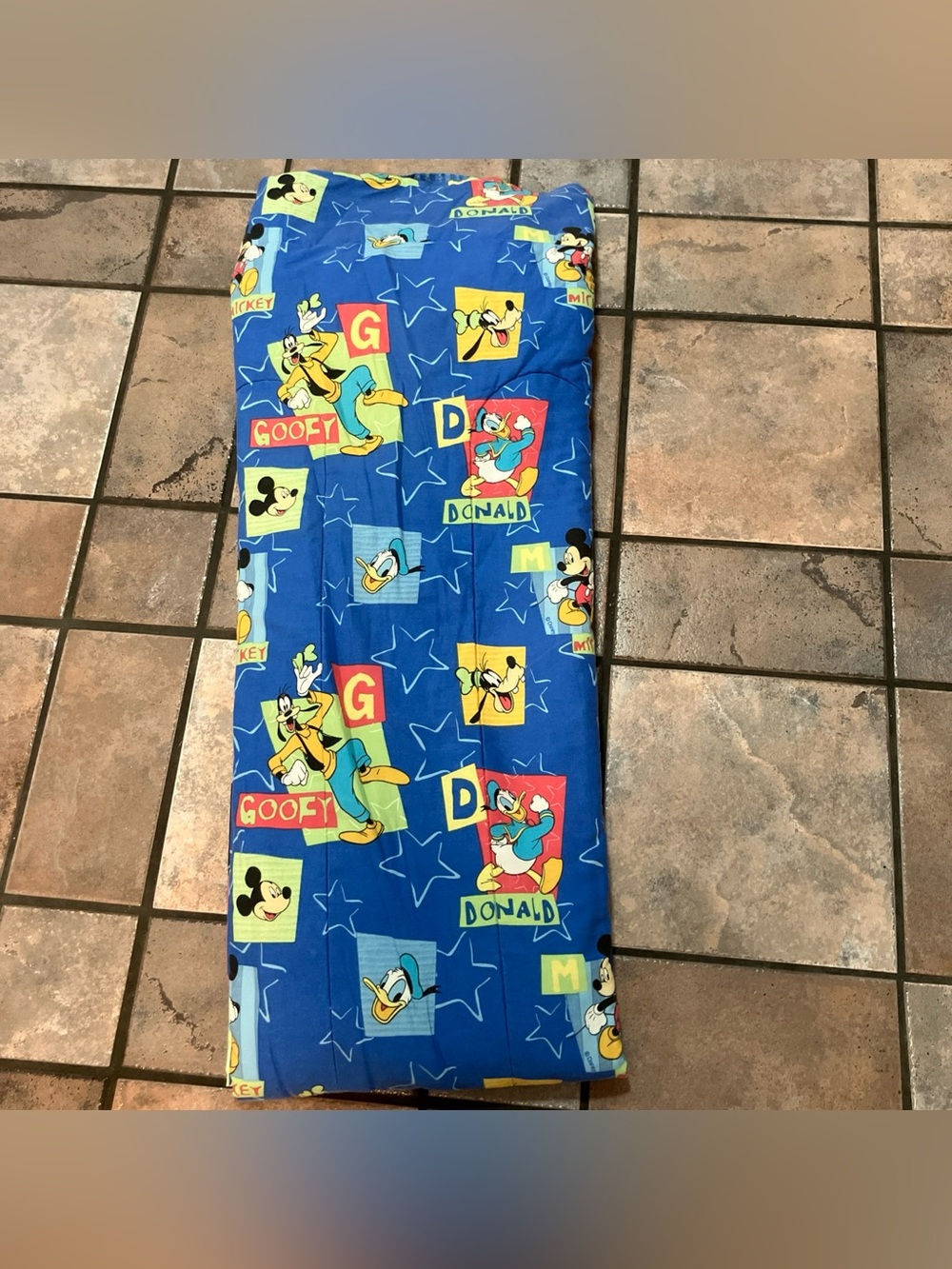 Disney Blue Kids Comforter with Goofy, Donald & Mickey Print